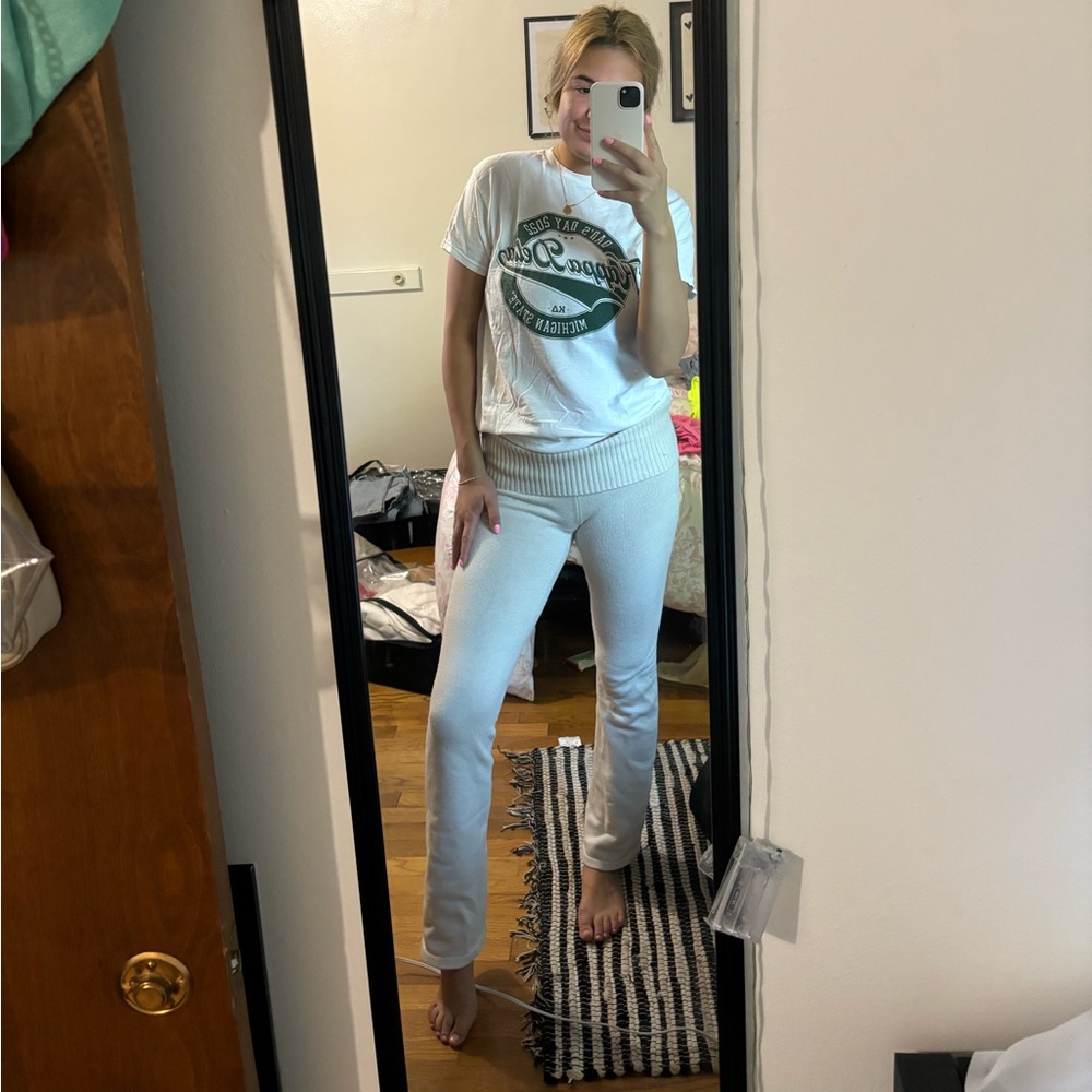 fold over knit pants